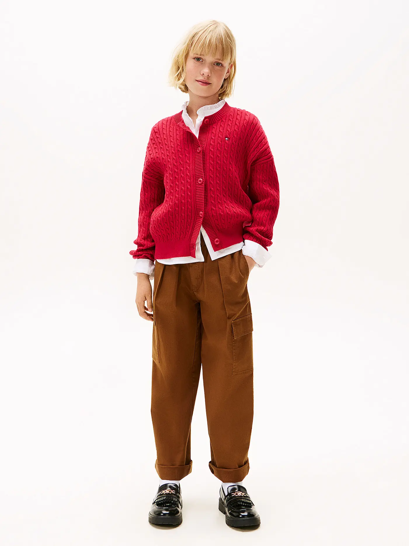 TOMMY HILFIGER | Mädchen Strickjacke | rot